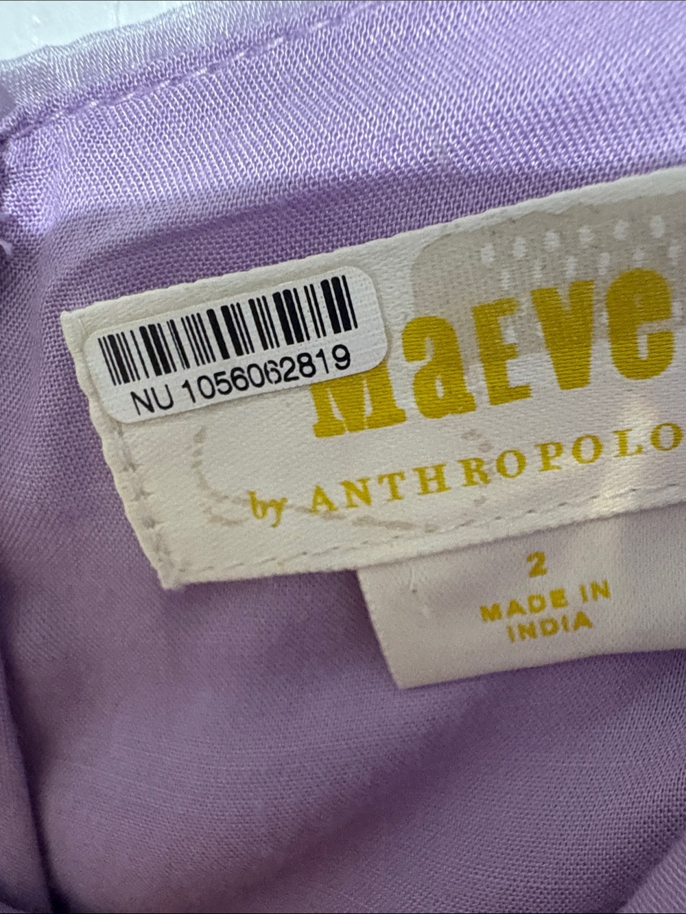 Anthropologie Lilac Floral Appliqué Slip Dress - Picture 4 of 8